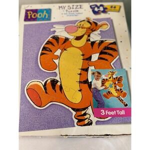 Vintage Disney Pooh Tigger My Size Puzzle Ages 4-8 3 Feet Tall Complete